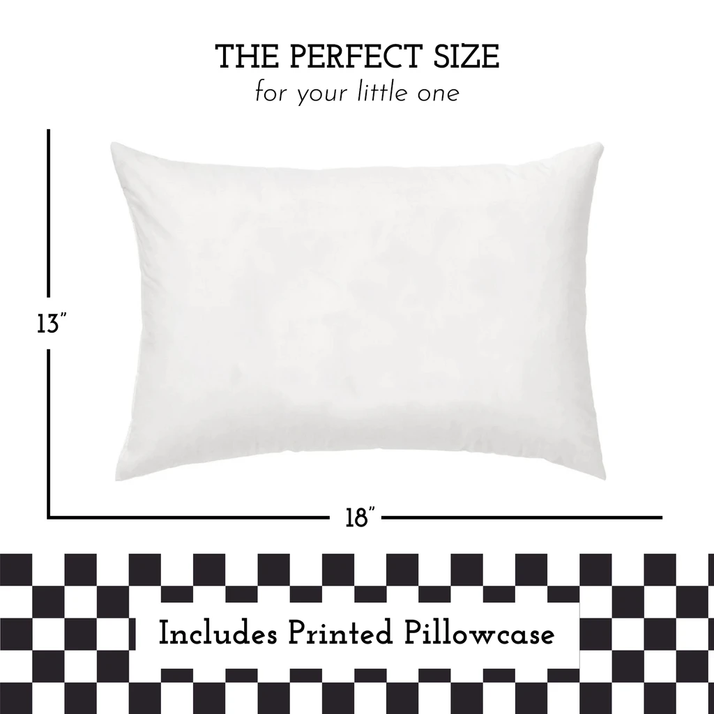 Little Sleepy Head Pillow with Pillowcase - Soft, Ergonomic, Hypoallergenic