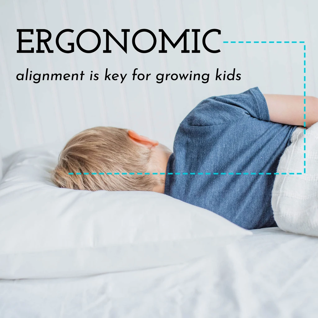 Little Sleepy Head Pillow with Pillowcase - Soft, Ergonomic, Hypoallergenic