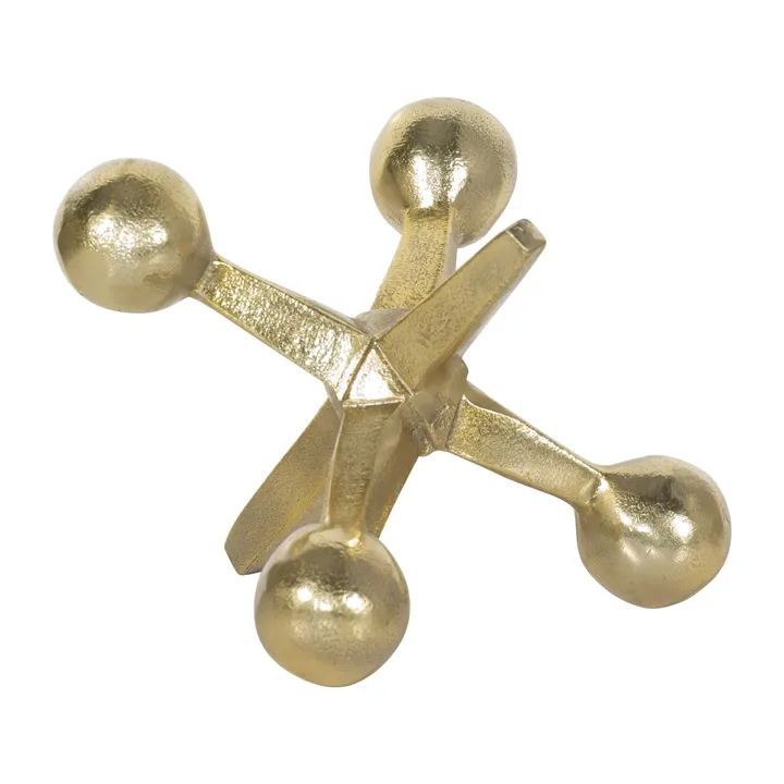 Sagebrook Home Gold 7 in. x 5 in. Metal Jacks Abstract Sculpture