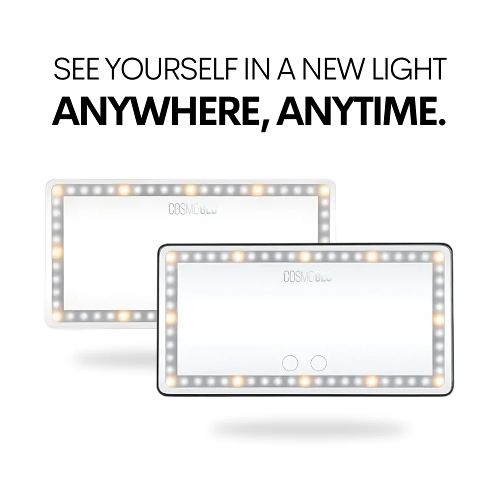 CosmoGlo Light up LED Car Visor Mirror for on the go makeup. Arriving looking incredible!