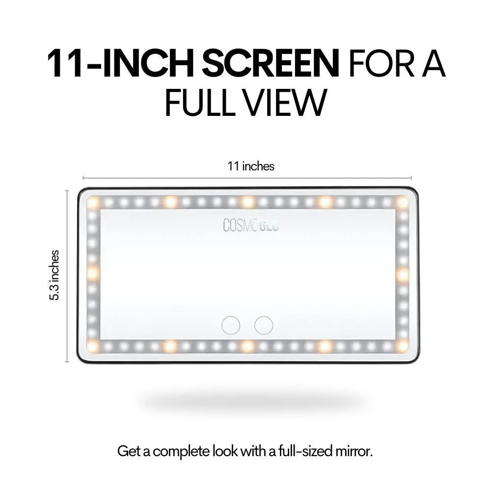 CosmoGlo Light up LED Car Visor Mirror for on the go makeup. Arriving looking incredible!