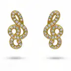 14K Gold Treble Music Note Earrings – Elegant Musical Jewelry