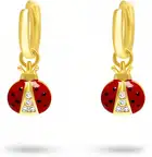 Lucky Ladybug Gold Huggie Earrings – Whimsical Insect Jewelry