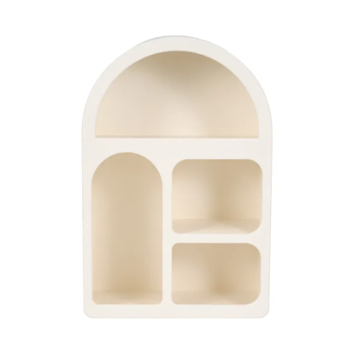 Sagebrook Home 24 in. White Wood Glam Arch Rough Finish Wall Shelf