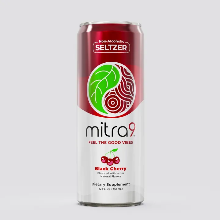 Mitra9 Brands Mitra9 Black Cherry Kratom Seltzer - 8 Pack