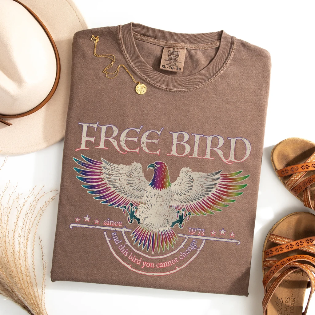 Refinery Number One Free Bird Retro Music Shirt Rock Band Tee