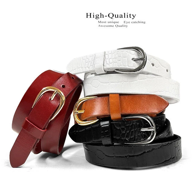 Belt Rhinestone Kids Full Grain Leather Casual Belt - Adjustable & Stylish