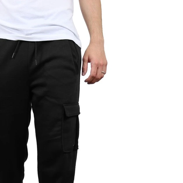 Galaxy by Harvic Men's Fleece-Lined Cargo Jogger Sweatpants