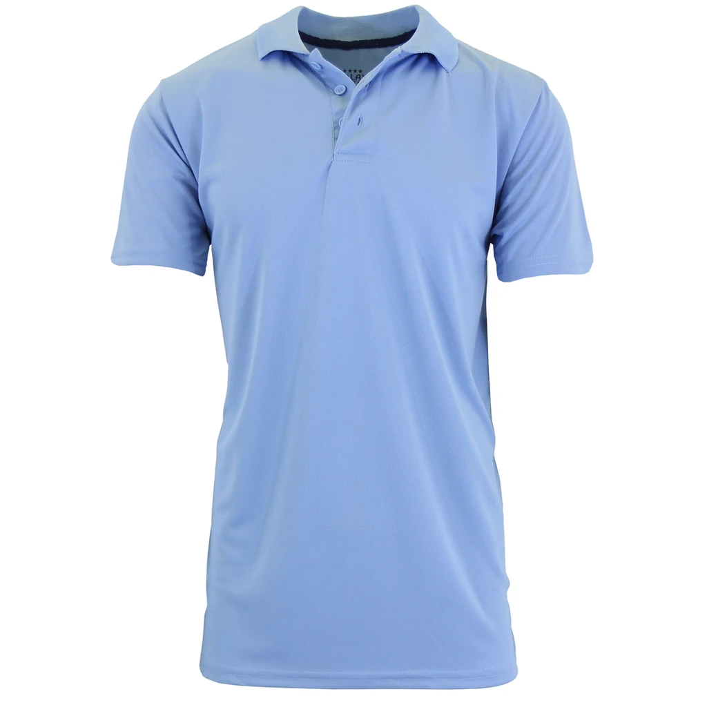 Galaxy by Harvic Men's Tagless Moisture-Wicking Polo Shirt for Comfort & Style