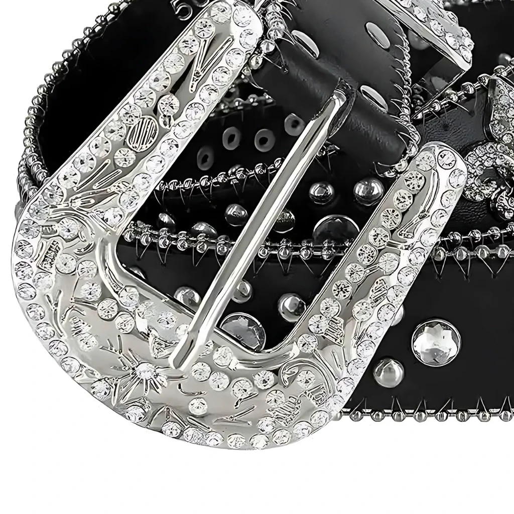 Belt Rhinestone Rhinestone Studded Fashion Belt