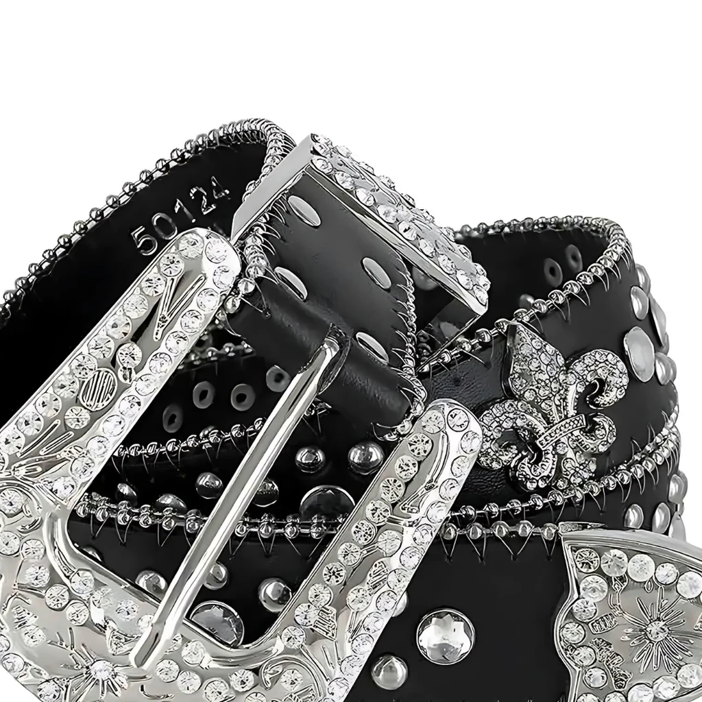 Belt Rhinestone Rhinestone Studded Fashion Belt
