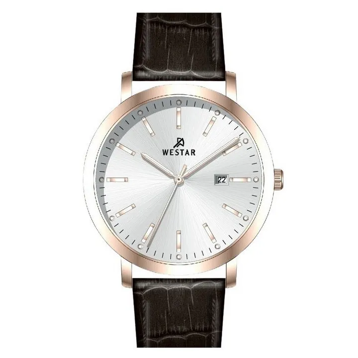 Redsol Pte Ltd Westar Profile Leather Strap Quartz 50216PPN627 Men's Watch