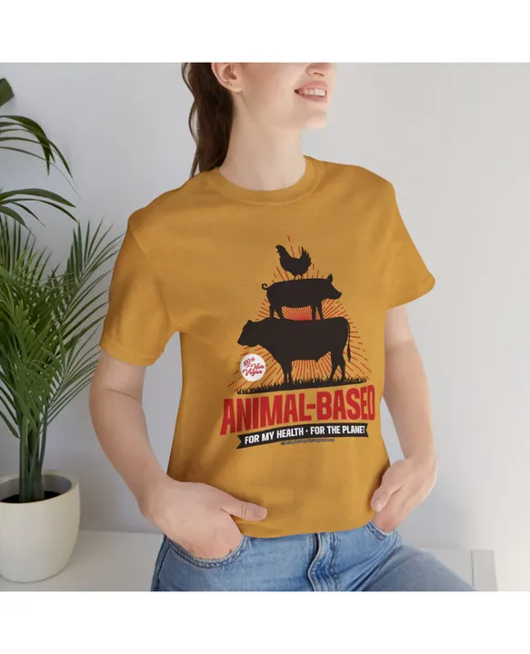 Liberal Repellent Animal-Based For My Health, For The Planet - Unisex Soft Cotton Short Sleeve T-Shirt