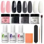Black Pink - All-In-One Dip Powder Kit with 4 Colors (10g each)