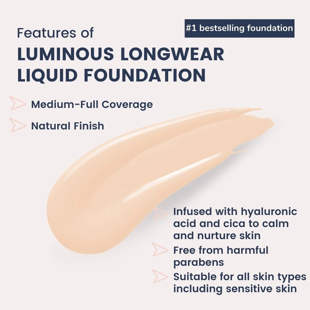 SIIA Cosmetics Luminous Longwear Liquid Foundation W