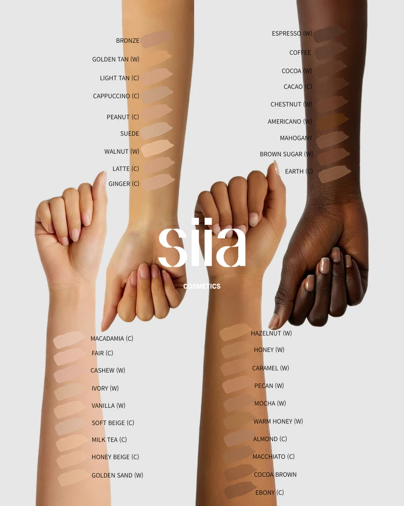 SIIA Cosmetics Luminous Longwear Liquid Foundation W