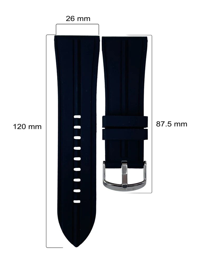 TAL WATCHES TAL WATCHES - Premium Durable Silicone Watch Band With Buckle Clasp – 26mm Lug Width