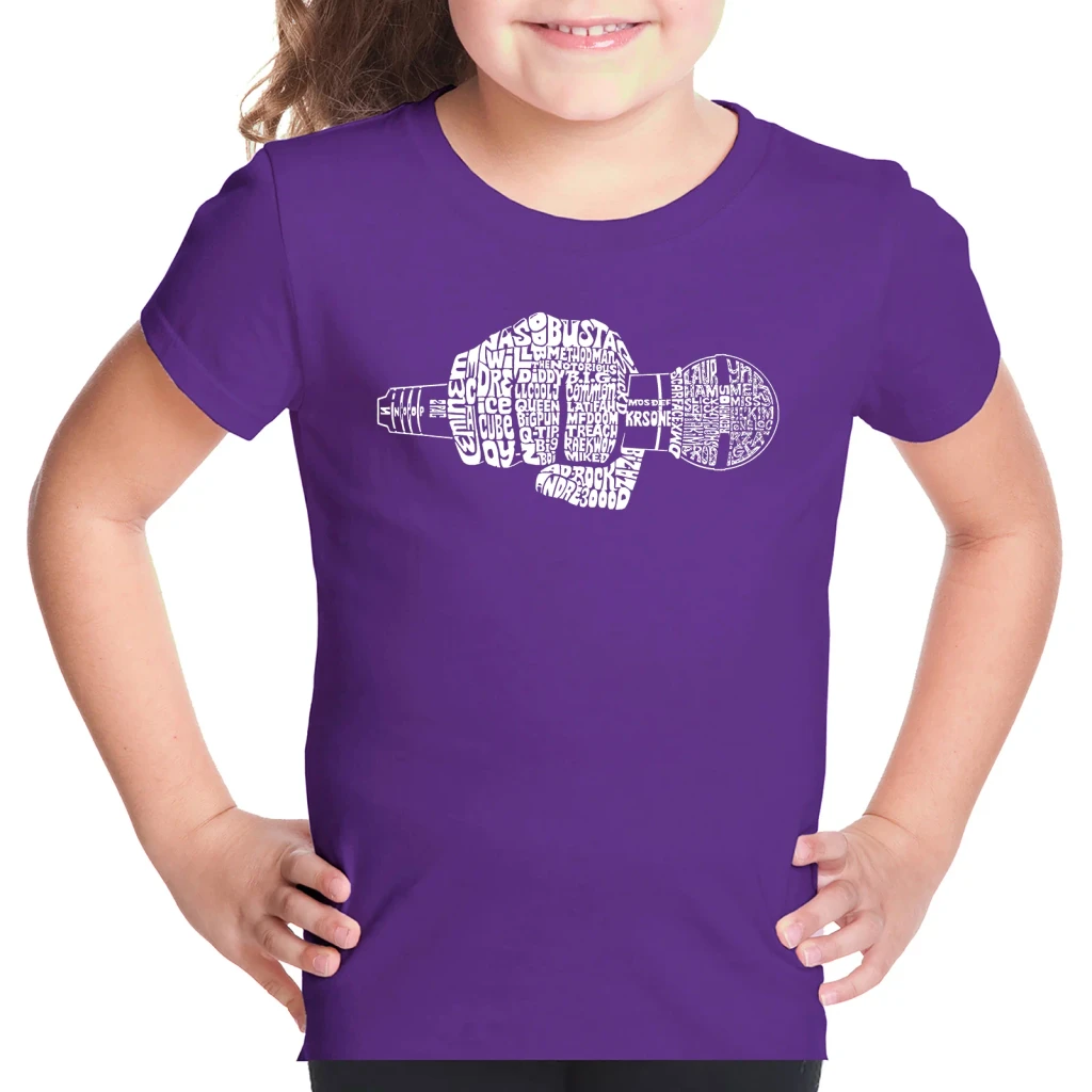 Los Angeles Pop Art 90's Rappers - Girl's Word Art T-Shirt