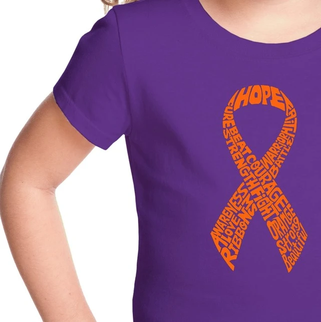 Los Angeles Pop Art Ms Ribbon - Girl's Word Art T-Shirt