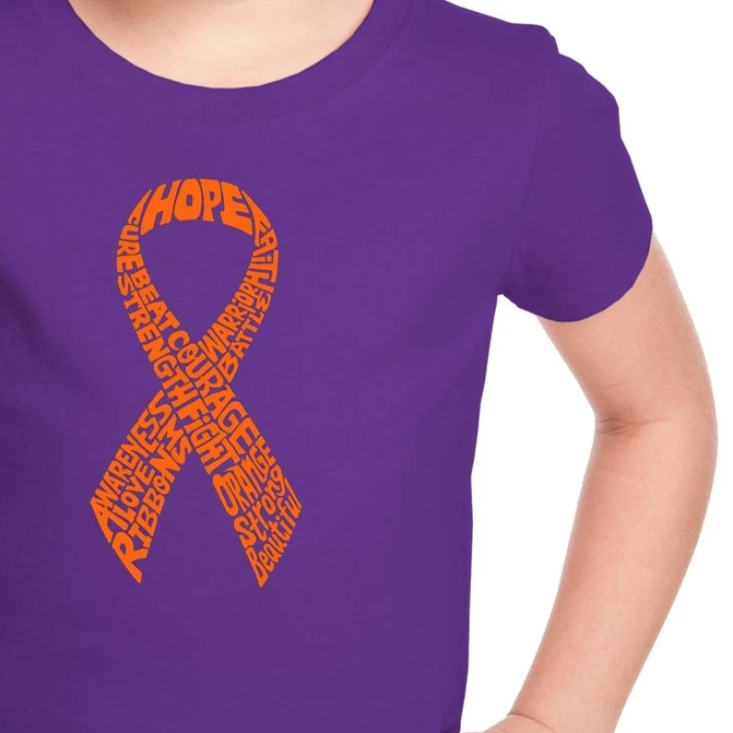 Los Angeles Pop Art Ms Ribbon - Girl's Word Art T-Shirt
