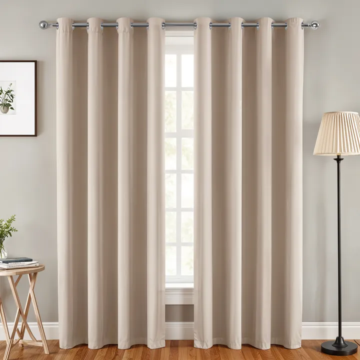 Lux Decor Collection Blackout Curtains 84" 2 Panels Set - Thermal Insulated Grommet Drapes 42"x84"