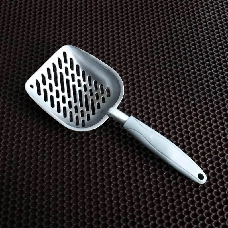 Dog Hugs Cat Ergonomic Metal Cat Litter Scoop with Long Handle