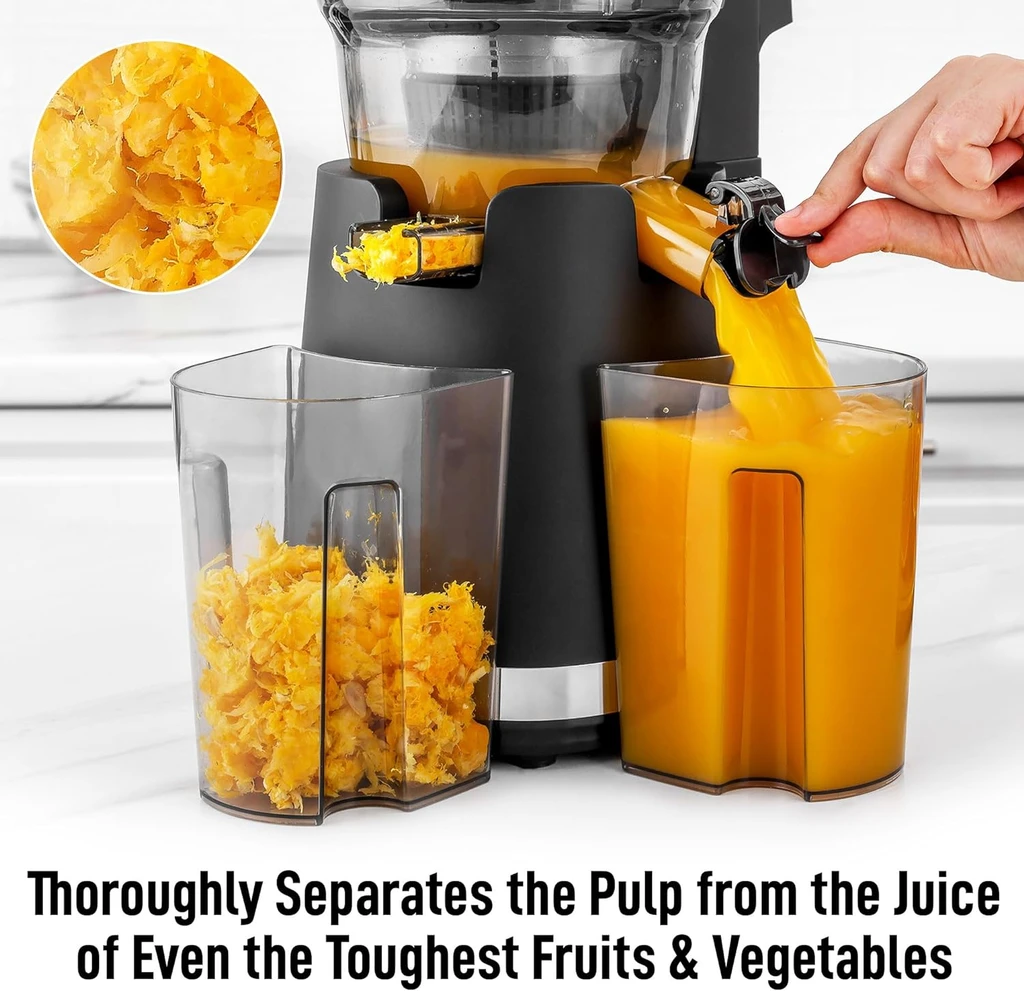 Zulay Kitchen Slow Press Masticating Juicer Extractor - Electric Juicer