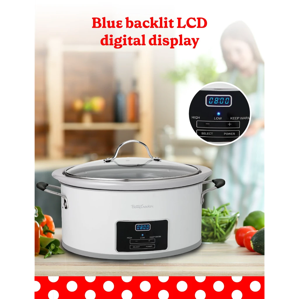 Betty Crocker Oval Digital Slow Cooker