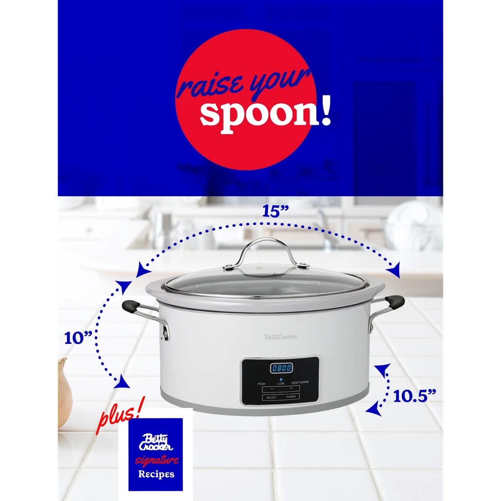 Betty Crocker Oval Digital Slow Cooker
