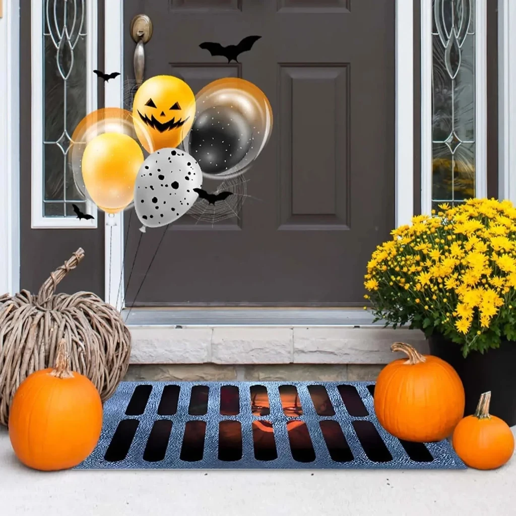 Vikama Halloween Rugs Clown Trap Horror Bathroom Mat