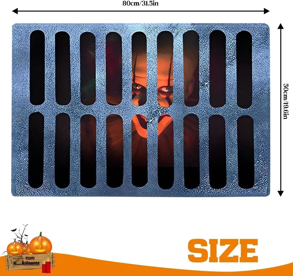 Vikama Halloween Rugs Clown Trap Horror Bathroom Mat
