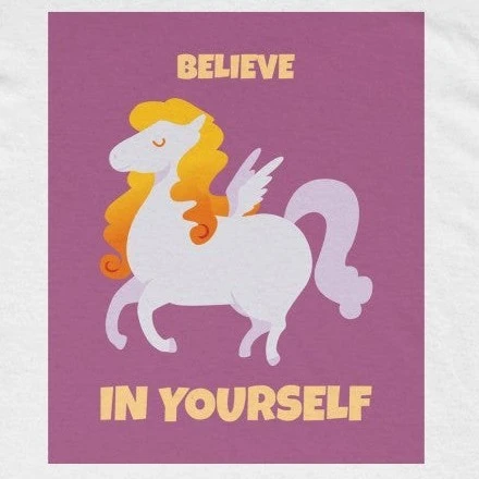 Onetify Kids Girls Believe In Yourself T-Shirt