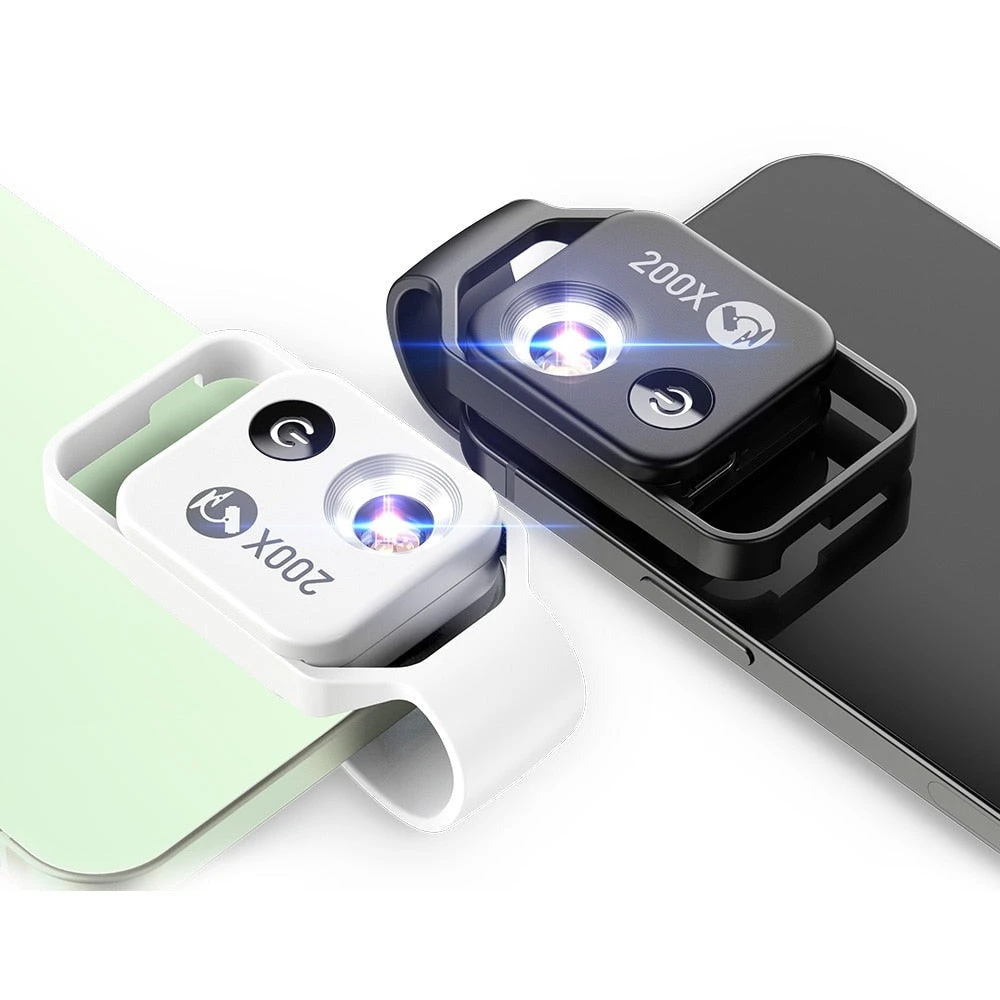 Onetify 200x Mobile Phone Magnification Lens With LED Light