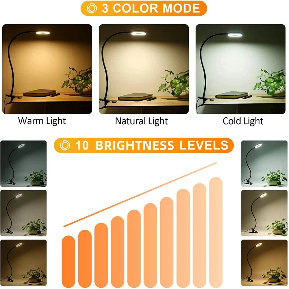 Onetify Desktop Clip 48 LEDs Light - Bright & Adjustable Illumination