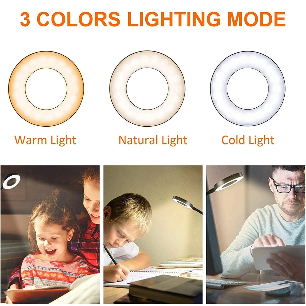 Onetify Desktop Clip 48 LEDs Light - Bright & Adjustable Illumination