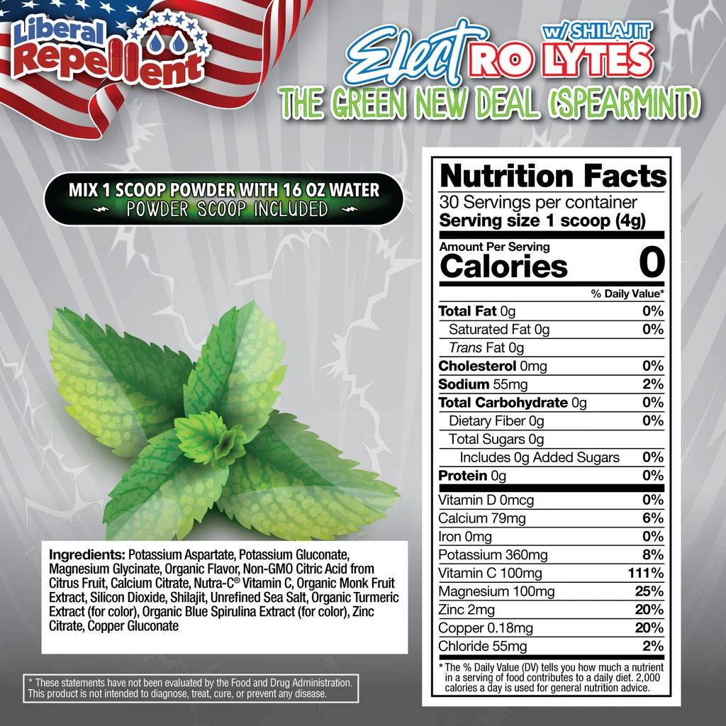 Liberal Repellent The New Deal Spearmint Electrolyte Powder