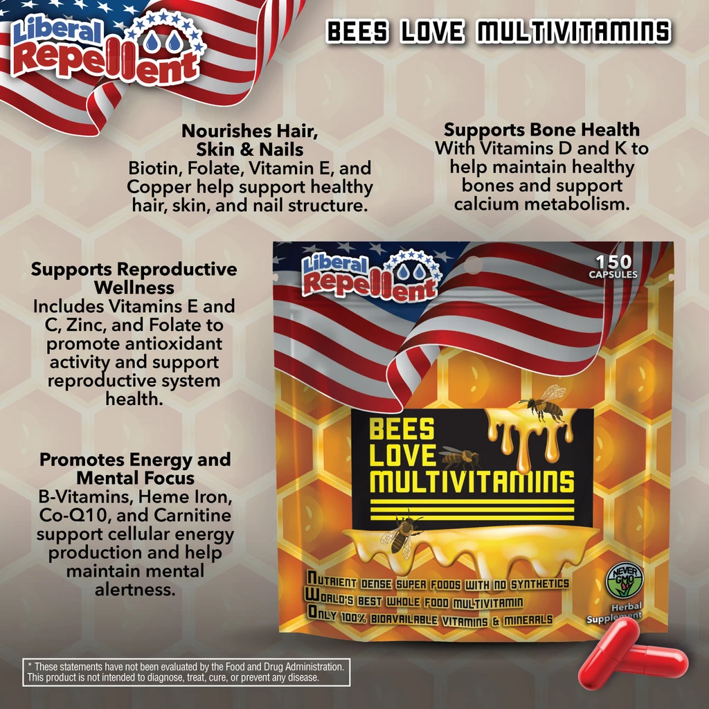 Liberal Repellent Bees Love Whole Food Multivitamins for Optimal Health