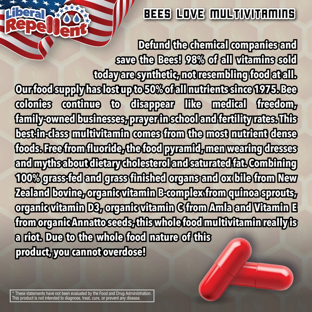 Liberal Repellent Bees Love Whole Food Multivitamins for Optimal Health