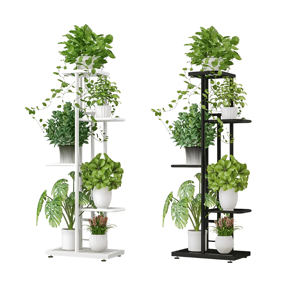 Onetify 6 Pot Multi Layer Metal Plant Stand Home Decor