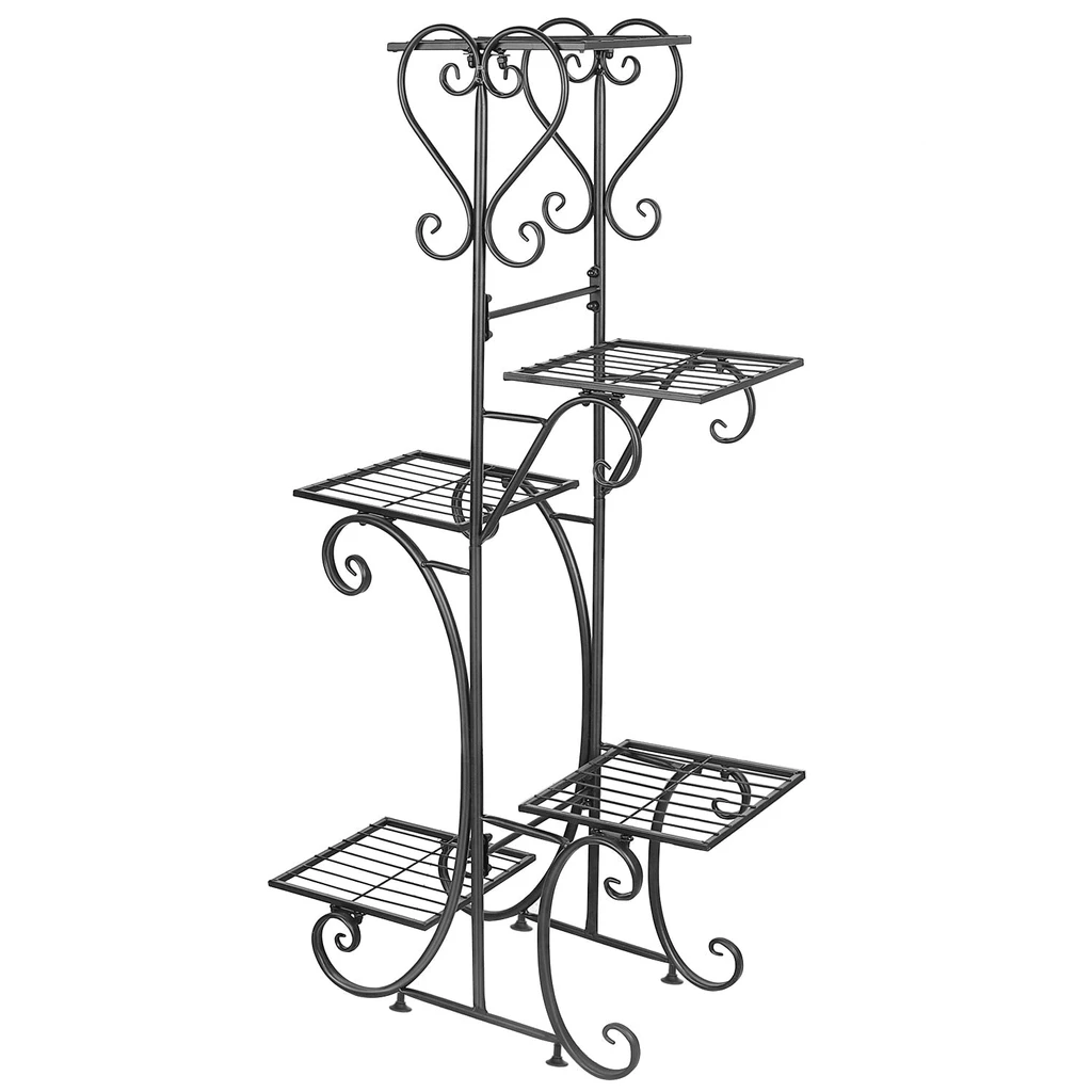 Onetify Indoor And Outdoor 5 Tier Metal Plant Stand