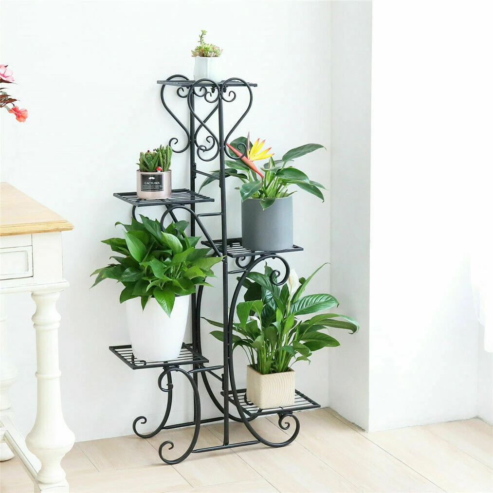 Onetify Indoor And Outdoor 5 Tier Metal Plant Stand