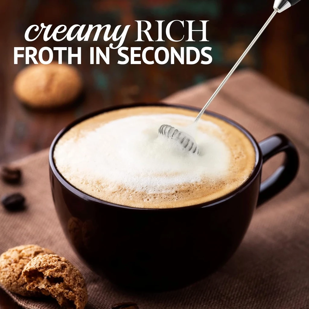 Zulay Kitchen Milk Boss Milk Frother for Coffee - Comfort Grip