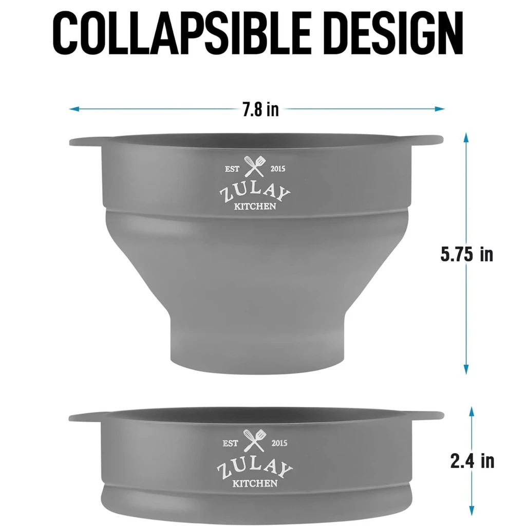 Zulay Kitchen Collapsible Silicone Popcorn Maker