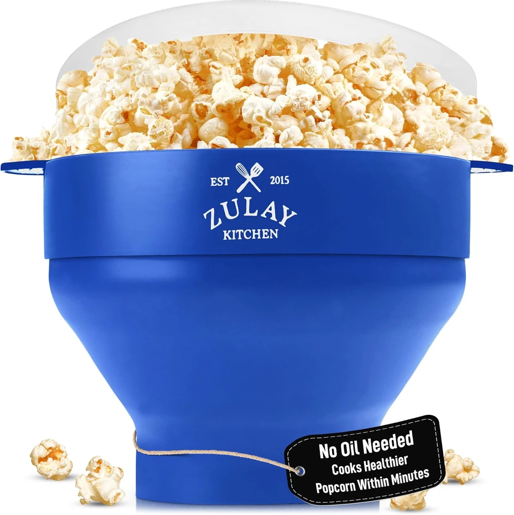 Zulay Kitchen Collapsible Silicone Popcorn Maker