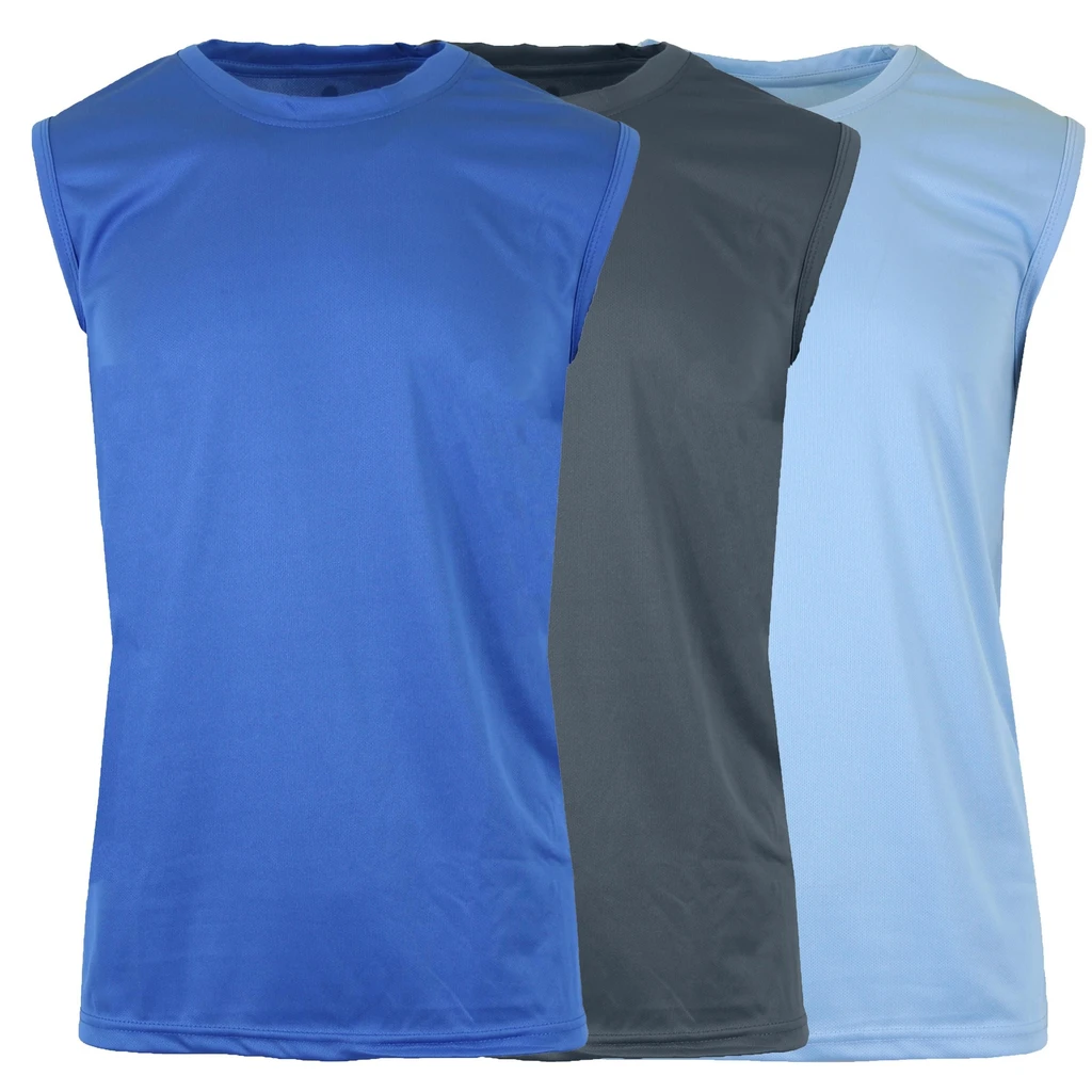 Galaxy by Harvic 3-Pack Men's Moisture-Wicking Performance Muscle Tee