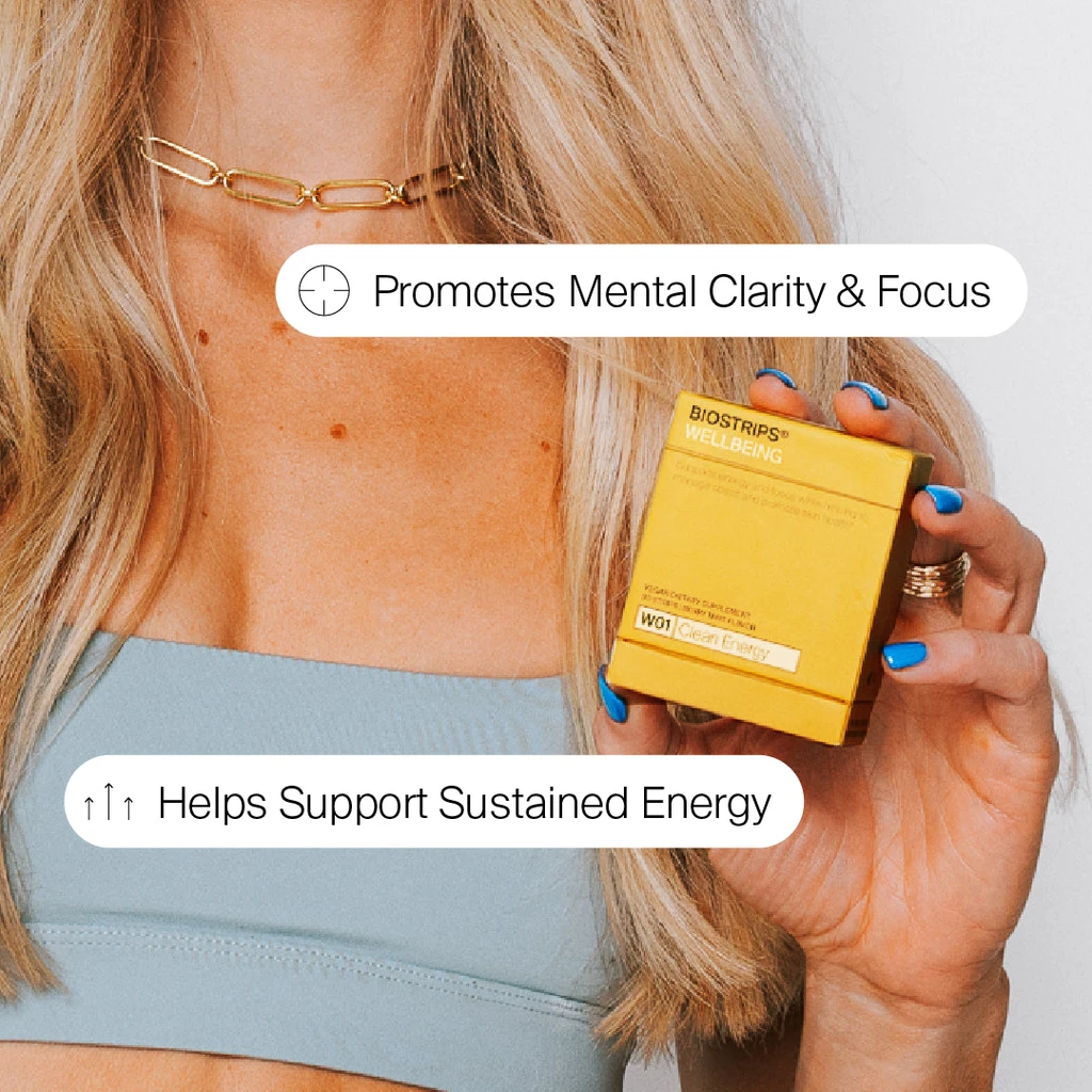 BIOSTRIPS® BIOSTRIPS Energy & Focus Sugar-free Supplement Strips, Adaptogens for Brain Fog Relief, Jitter Free, 30 ct