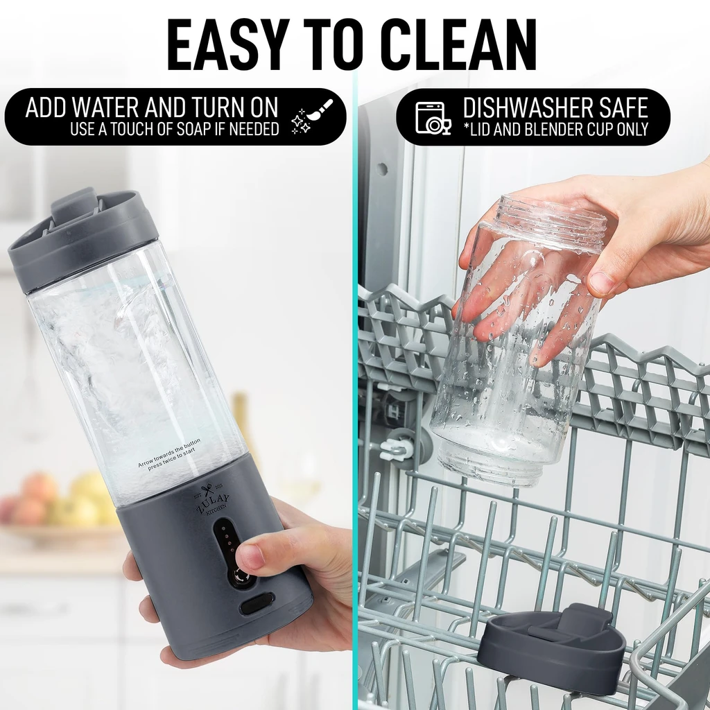 Zulay Kitchen Rechargeable Cordless Personal Sized Blender for Travel