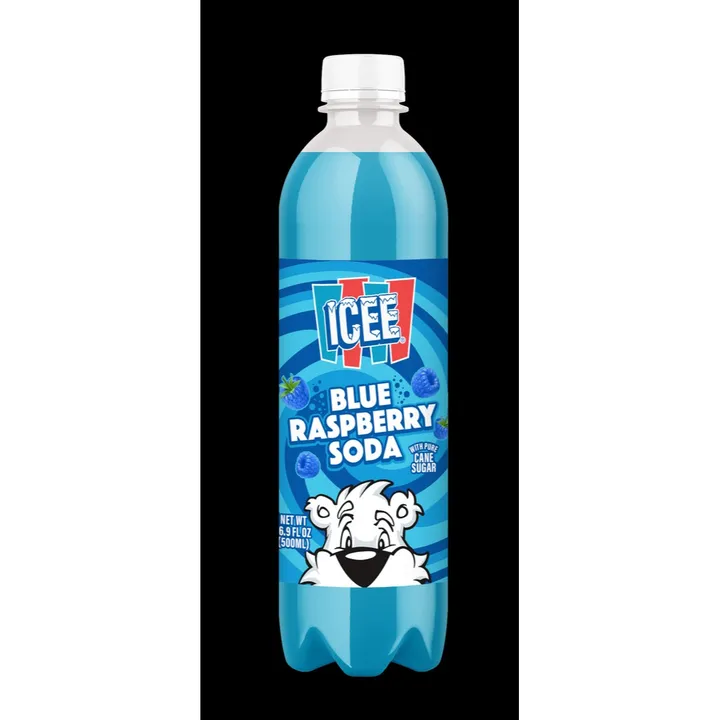ICEE Sparkling Soda Soft Drink, Blue Raspberry, 17oz