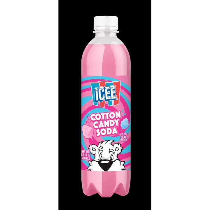 ICEE Sparkling Soda Soft Drink, Cotton Candy, 17oz