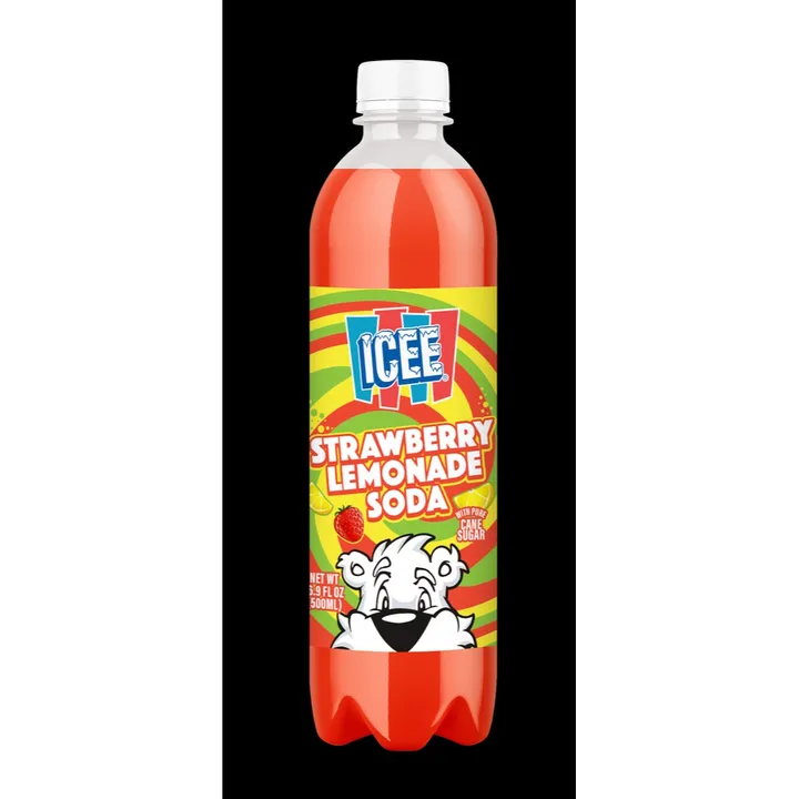 ICEE Sparkling Soda Soft Drink, Strawberry Lemonade, 17oz